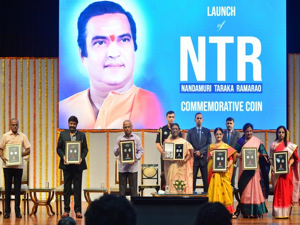 President Droupadi Murmu releases commemorative coin on Late NT Rama Rao on his centenary year. (Photo/PIB)