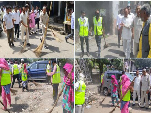 Cleanliness drive in New Delhi ahead of G20 Summit (Images: X/@Mukeshgoelaap)