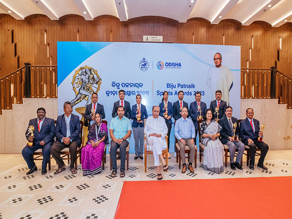 Chief Minister Naveen Patnaik honoured the athletes with the prestigious Biju Patnaik Sports Awards (Photo/ANI)