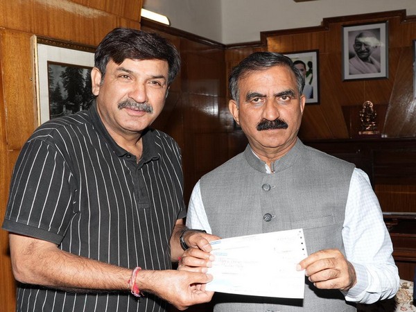 ITL presented the cheque to Chief Minister Sukhvinder Singh Sukhu for Aapda Rahat Kosh (Photo/ANI)