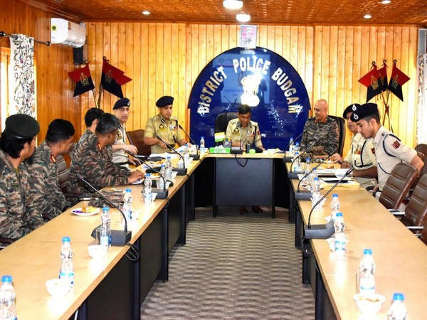 ADGP Kashmir along with GOC Victor force chairs security meetings in Jammu Kashmir (Image/ANI)