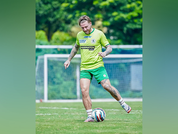 Mohun Bagan Super Giant striker Jason Cummings during training session (Image: AIFF)