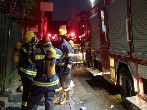 Firefighters at the incident of spot in Johannesburg (Photo Credit: Reuters)