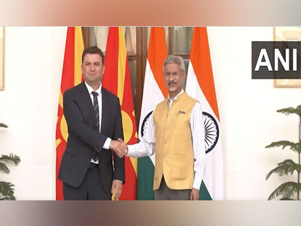 EAM Jaishankar meets North Macedonia’s Minister of Foreign Affairs Bujar Osmani (Photo/ANI)