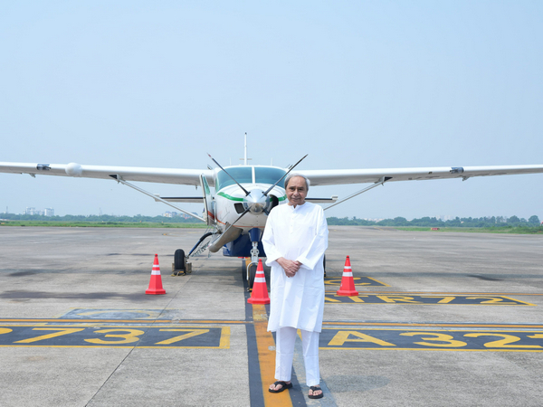 Odisha Chief Minister Naveen Patnaik flags off first scheduled flight to Utkela (Photo credit/Naveen Patnaik Twitter handle)