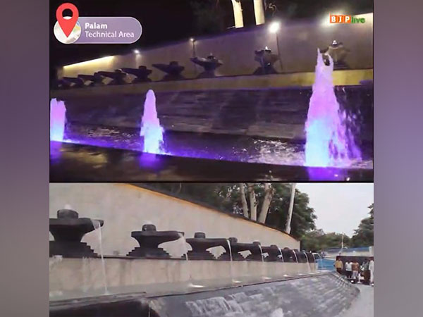 Fountains installed in Delhi's Palam-Cantt area ahead of G20 summit (X/@BJP4India)