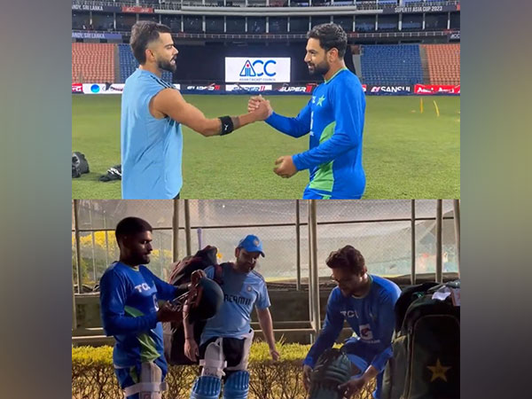 Pakistan-India's players catch up ahead of anticipated clash (Photo: Pakistan Cricket/ Twitter)
