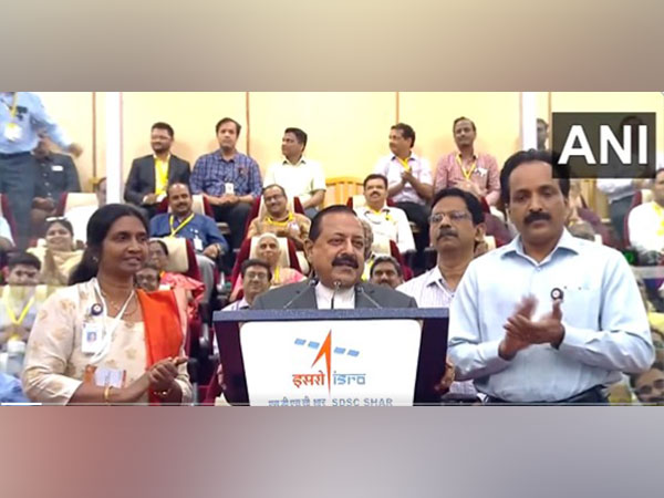 Union Minister of Science and Technology, Jitendra Singh with ISRO chairman, S Somanath (Photo/ANI)