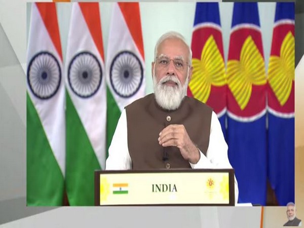 Prime Minister Narendra Modi speaking at the 18th India-ASEAN summit in 2021 (Photo/ANI)
