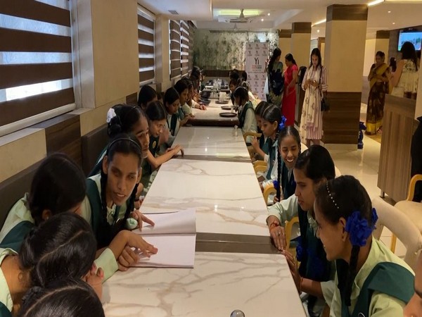 Children order food from Braille menu card (Photo/ANI)