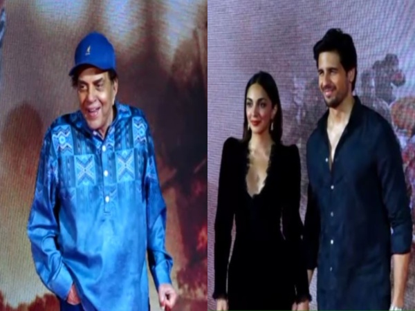 Dharmendra, Kiara Advani, Sidharth Malhotra (Image source: ANI/Photos)