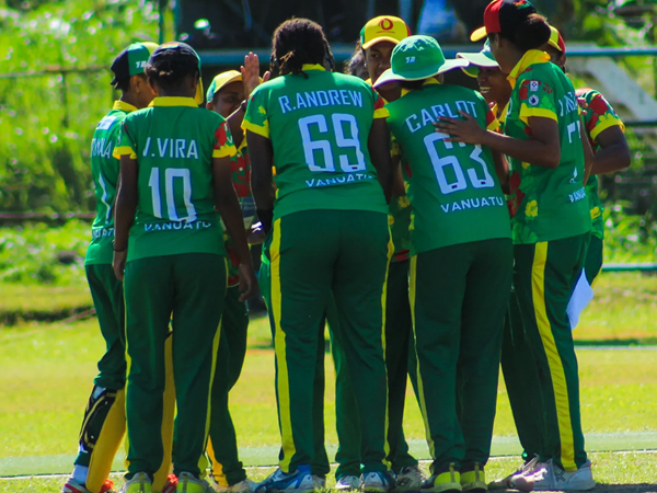 Vanuatu cricket team celebrating. (Photo- ICC)
