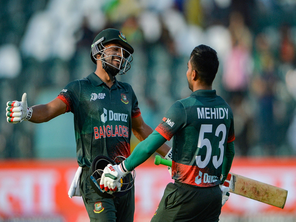 Najmul Shanto and Mehidy Hasan Miraz. (Photo- ICC Twitter)