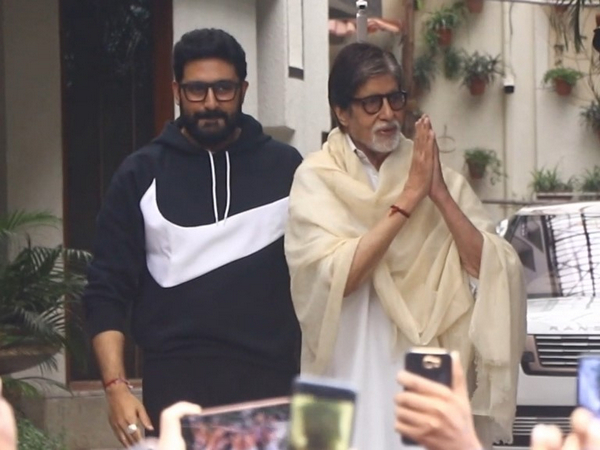 Amitabh Bachchan and Abhishek Bachchan (Image source: ANI)