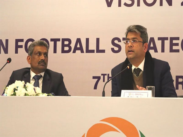 AIFF secretary general Shaji Prabhakaran and president Kalyan Chaubey (Image: AIFF)