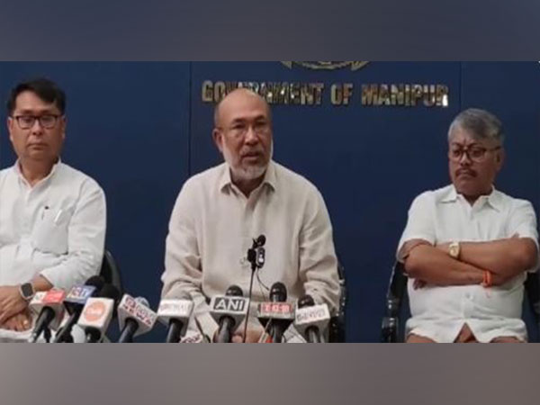 CM N Biren Singh addressing the conference (Photo/ANI)