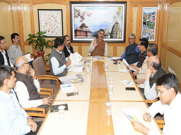 Himachal Chief Minister Sukhwinder Singh Sukhu in the meeting(Photo/Twitter)