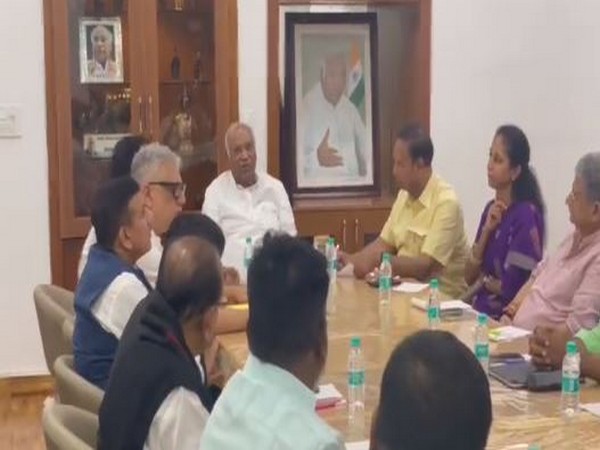 Meeting of Floor leaders of INDIA alliance's parties (Photo/ANI)