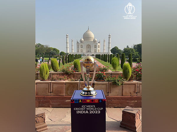 ICC Cricket World Cup trophy reaches Taj Mahal. (Photo- ICC)