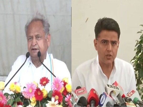 Rajasthan Chief Minister Ashok Gehlot and Congress leader Sachin Pilot (File Photo/ANI)