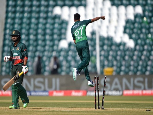 Haris Rauf celebrating a wicket. (Photo - ICC Twitter)