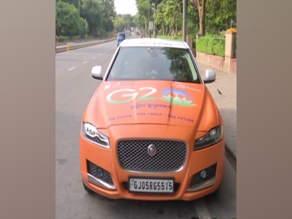 Jaguar Car with G20-themed colours (Photo/ANI)