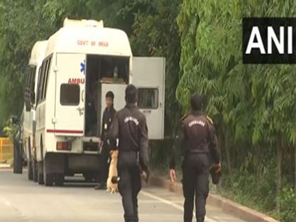 Security checks underway at Raj Ghat. (Photo/ANI)
