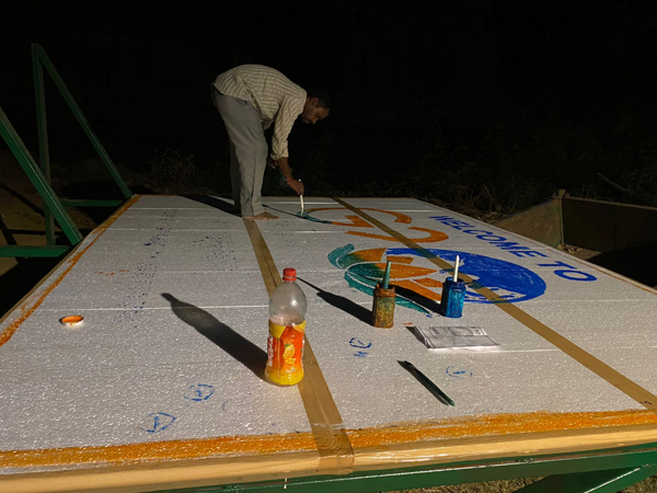 Floral board prepartion (Source/NDMC)