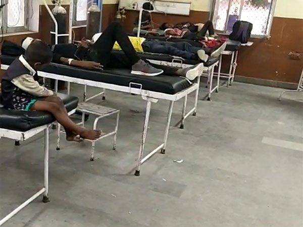 Visuals of injured passengers in Rajasthan Dausa District Hospital (Photo/ANI)