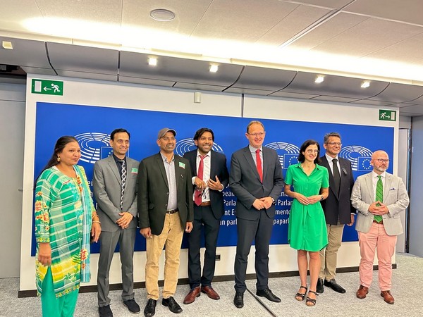 Visual from the meeting between Pakistani delegation and EU Parliamentarians (Photo/ANI)