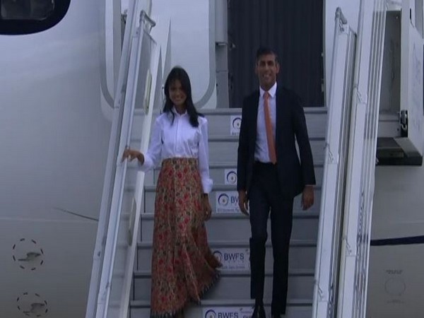 UK PM Rishi Sunak and his wife Akshata Murty arrived in Delhi (Photo/ANI)