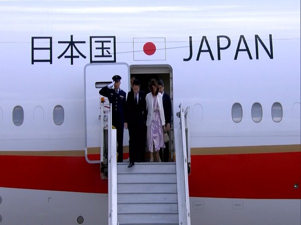 Japanese Prime Minister Fumio Kishida arrives in New Delhi (Photo/ANI)