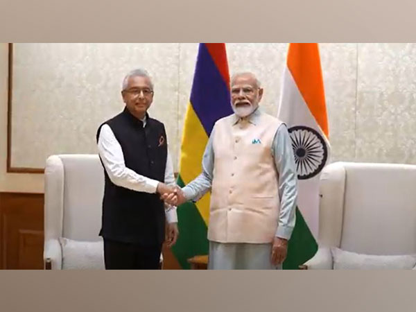 Prime Minister Narendra Modi and Mauritius Prime Minister Pravind Jugnauth (Photo/ANI)