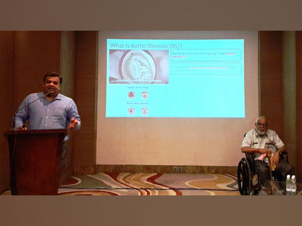 Left to Right  Dr. Abhishek Rajpopat presenting the case of patient Kiran