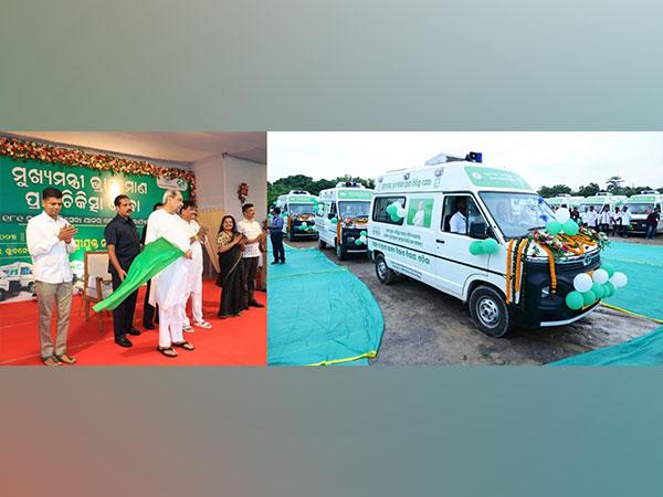 Odisha Chief Minister Naveen Patnaik at flagging off ceremony (Photo/ANI)