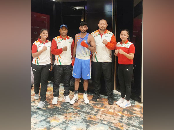 India boxer Manish Kaushik (Centre) after winning semi-final bout of Mustafa Hajrulahovic Memorial Tournament (Image: BFI)