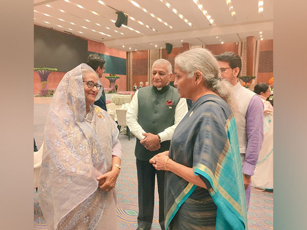 Union Finance Minister Nirmala Sitharaman with Bangladesh Prime Minister Sheikh Hasina (Credit: X/@nsitharamanoffc)