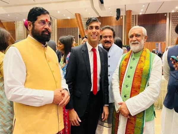 CM Eknath Shinde with UK PM Rishi Sunak at G20 conference in New Delhi (Photo/X:@mieknathshinde)