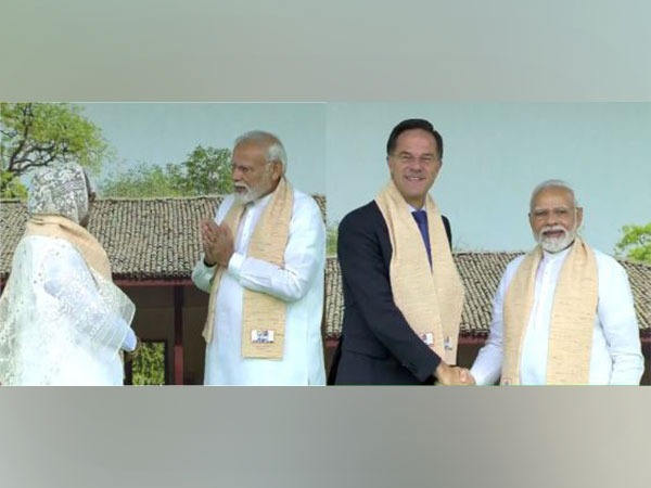 Prime Minister Narendra Modi with Bangladesh PM Sheikh Hasina (Left), Netherlands PM Mark Rutte (Right) (Photo/ANI)