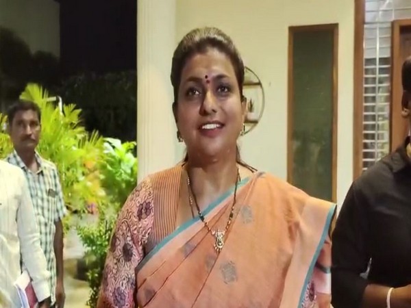 Andhra Pradesh Tourism Minister and YSR Congress Party (YSRCP) leader Roja. (Photo/ANI)