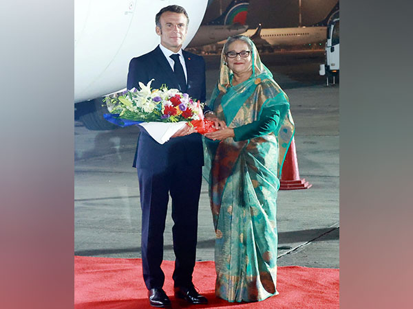 French President Emmanuel Macron, Bangladesh Prime Minister Sheikh Hasina (Image Credit: X/@albd1971)