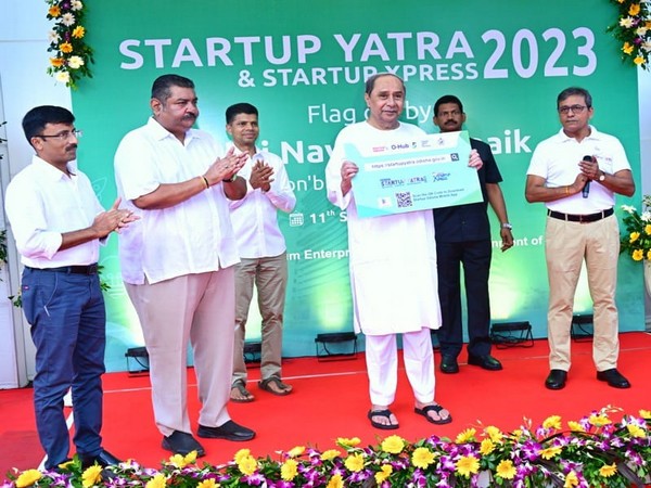 Odisha CM Naveen Patnaik inaugurates Odisha Startup Yatra. (Photo/ANI)