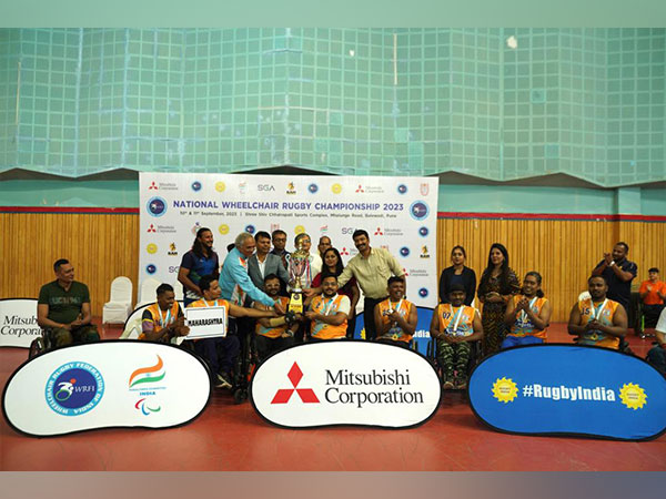 Maharashtra team lifting 5th National Wheelchair Rugby Championship 2023 (Image: IRFU media)