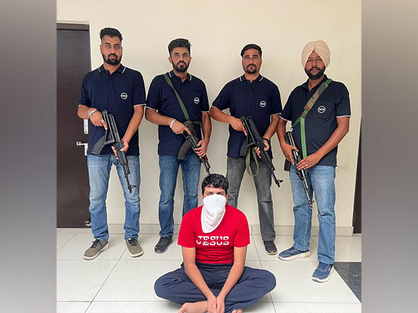 Punjab police’s AGTF arrests  member of Sonu Khatri gang from Jalandhar (Photo/ANI)