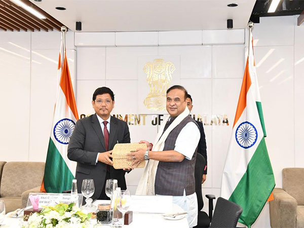 Meghalaya Chief Minister Conrad Sangma and Assam CM Sarma (Photo Credit: himantabiswa/X)