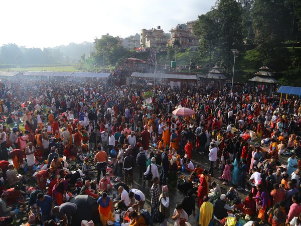 Thousands of people thronged the embankments of Bagmati River in Nepal (Photo/ANI)