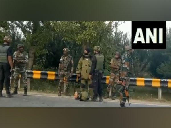security forces on alert at the highway in Jammu and Kashmir's Kupwara (Image/ANI)