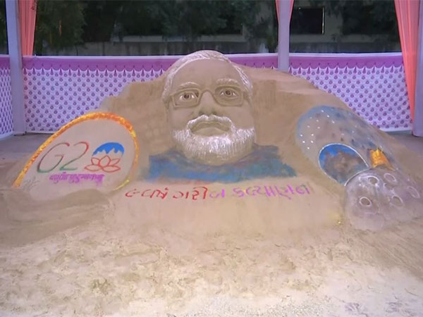 Sand art created by sand artist Anil Joshi (Photo/ANI)