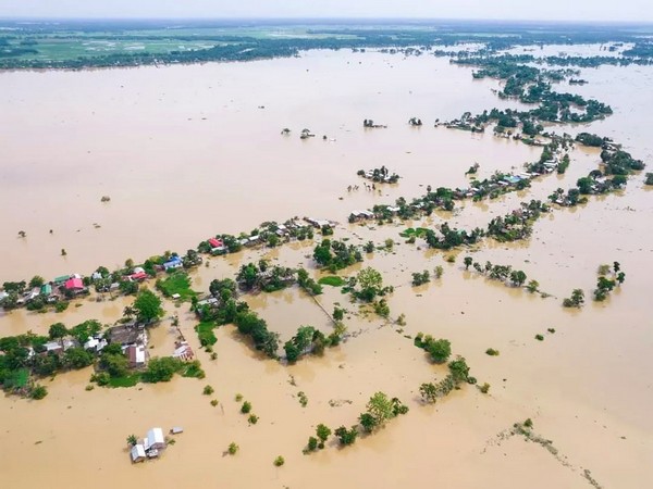 An aerial view of the flood-affected areas of Assam (File Photo/ANI)