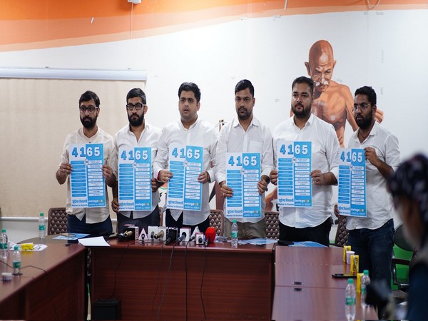 NSUI members launching manifesto for DUSU elections (Photo/X@Neerajkundan)